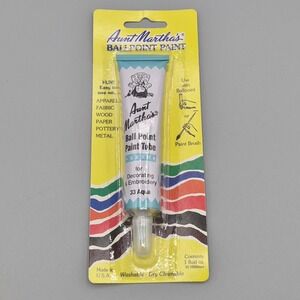 Aunt Martha's Ballpoint Paint Tubes 1 Ounce Aqua Light Blue‎
